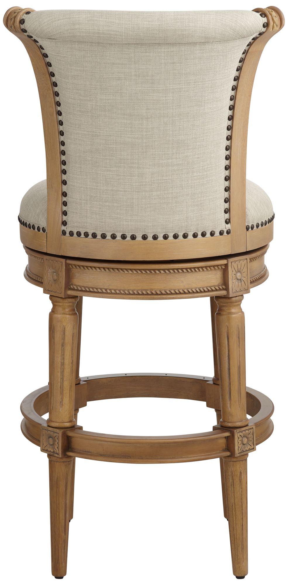 Oliver 30 1/2" Sand Fabric Swivel Bar Stools Set of 2