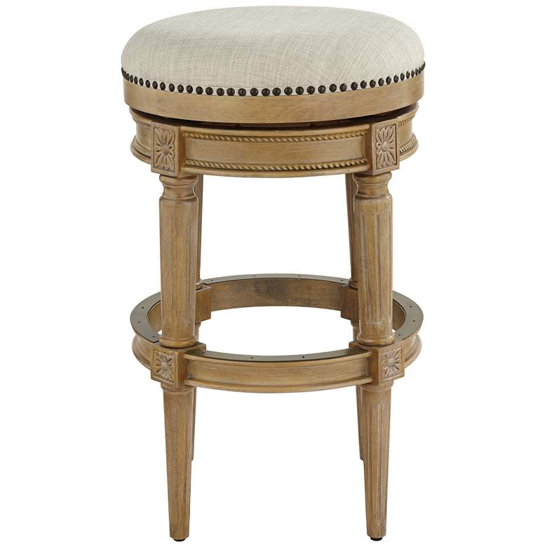Image 7 Oliver 30 1/2 inch Weathered Oak Swivel Barstool more views