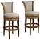 Oliver 30 1/2" Sand Fabric Swivel Bar Stools Set of 2