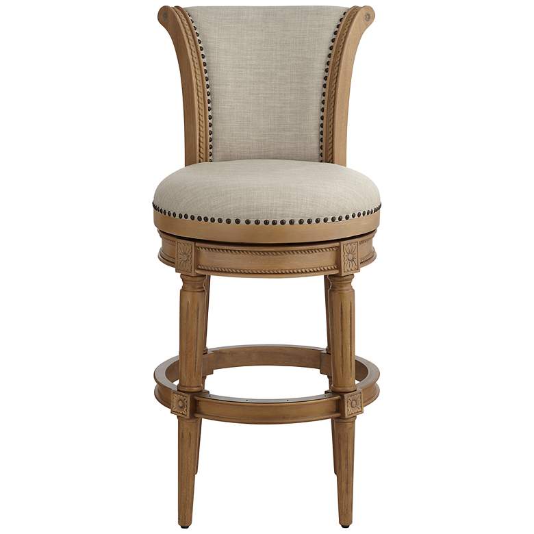 Image 6 Oliver 30 1/2" Sand Fabric Swivel Bar Stools Set of 2 more views