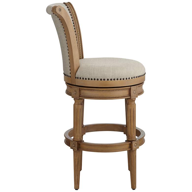 Image 7 Oliver 30 1/2" Sand Fabric Swivel Bar Stools Set of 2 more views
