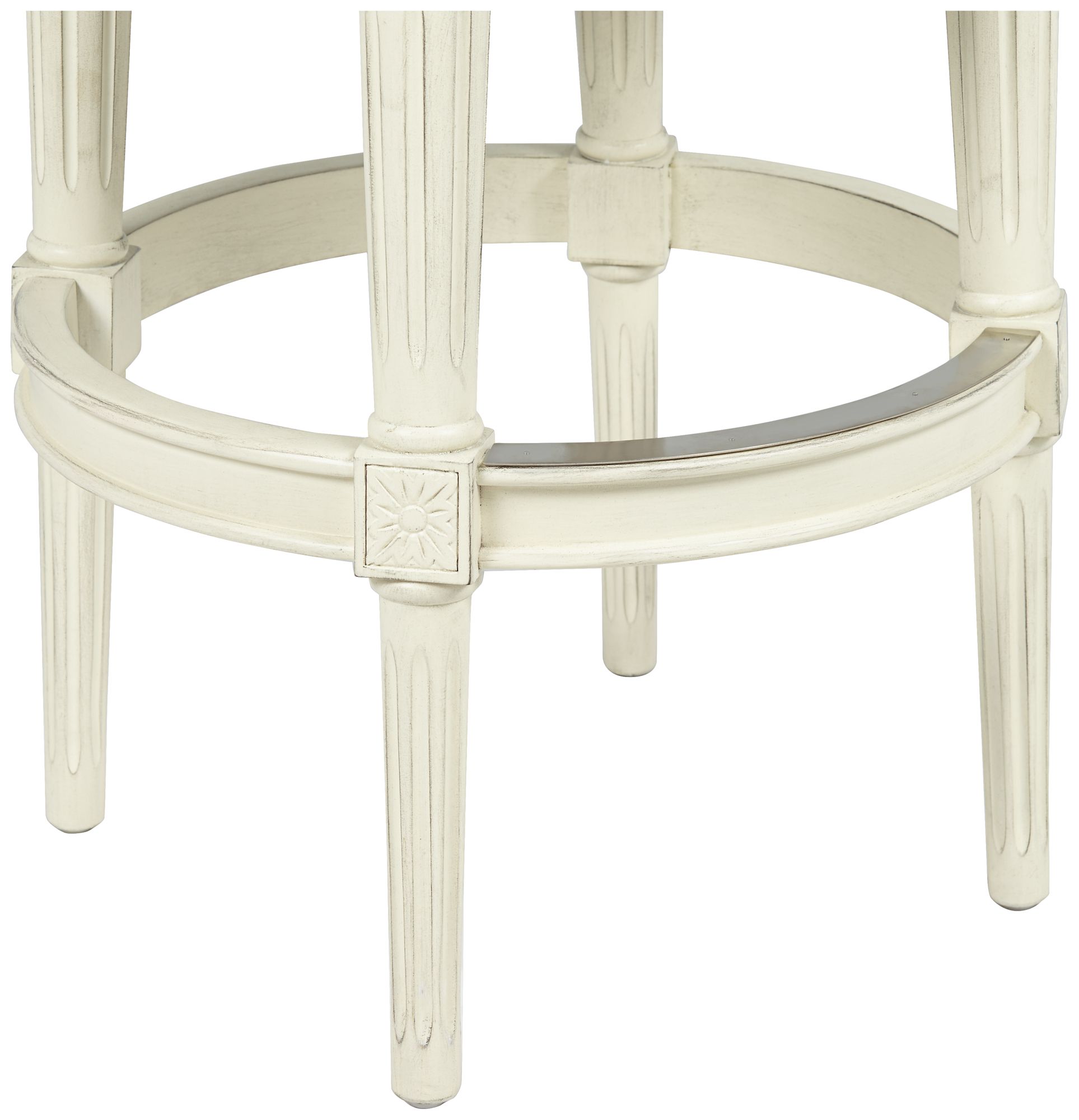 Image 5 Oliver 30" Pewter Gray Fabric Swivel Bar Stools Set of 2 more views