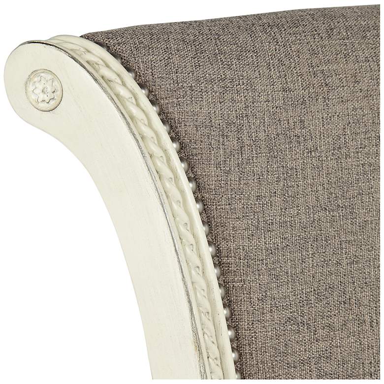 Image 2 Oliver 30" Pewter Gray Fabric Swivel Bar Stools Set of 2 more views