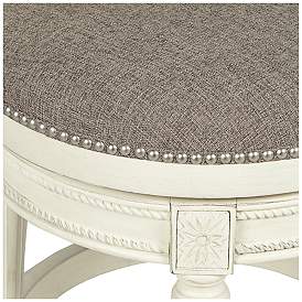Image3 of Oliver 30" Pewter Gray Fabric Swivel Bar Stools Set of 2 more views