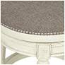 Thumbnail3 of Oliver 30" Pewter Gray Fabric Swivel Bar Stools Set of 2 more views
