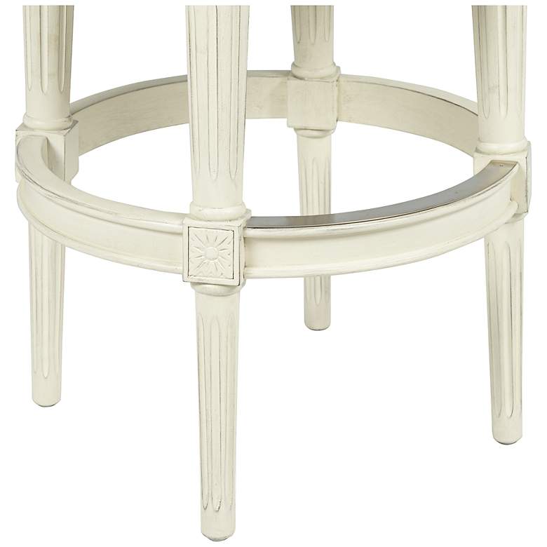 Image 5 Oliver 30" Pewter Gray Fabric Swivel Bar Stools Set of 2 more views