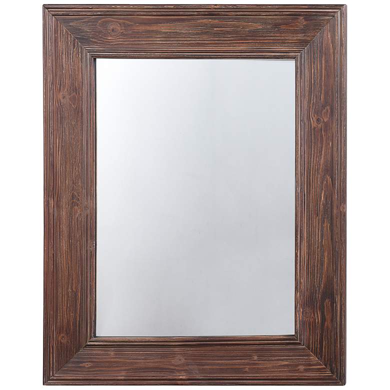 Image 1 Oliver Chestnut 23 inch x 28 inch Rectangular Wall Mirror
