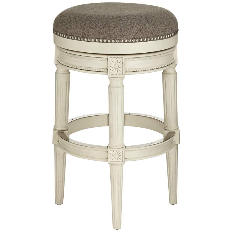 Image 6 Oliver Cobblestone Gray Swivel Barstool more views