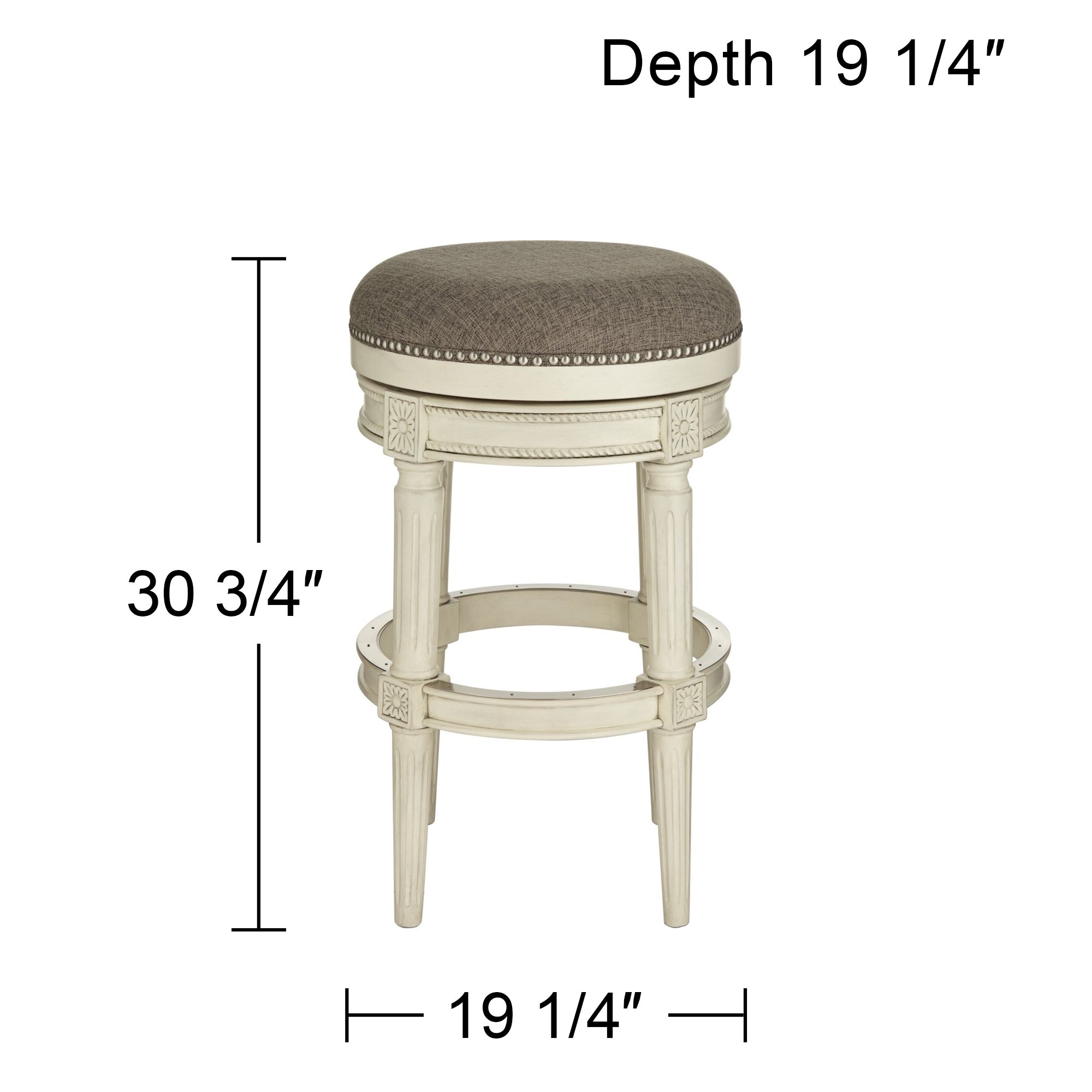 Oliver Cobblestone Gray Swivel Barstool