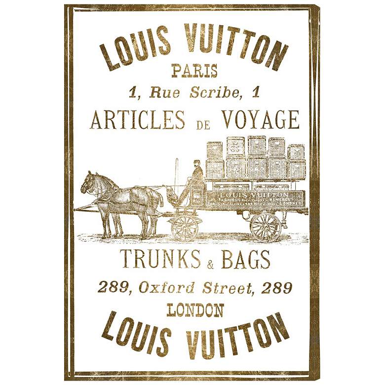 Image 1 Oliver Gal Articles De Voyage Gold Leaf 15"H Canvas Wall Art