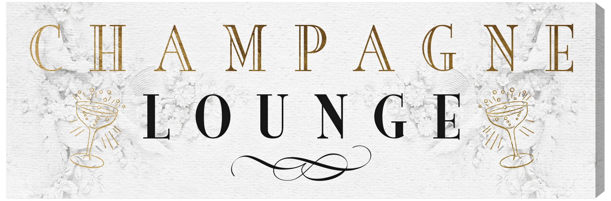 Oliver Gal Champagne Lounge 30" Wide Canvas Wall Art