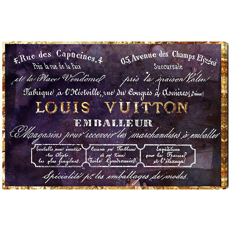 Image 1 Oliver Gal Emballeur Violet 15" Wide Canvas Wall Art