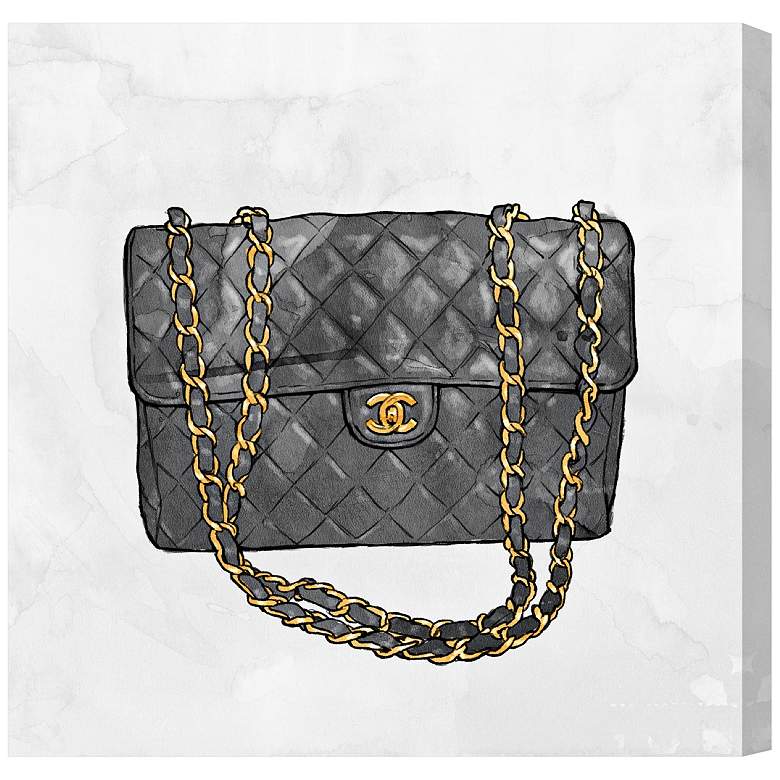Image 1 Oliver Gal Everything But My Bag 12" Square Canvas Wall Art