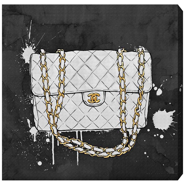 Image 1 Oliver Gal Everything But My White Bag 12 inch Square Wall Art
