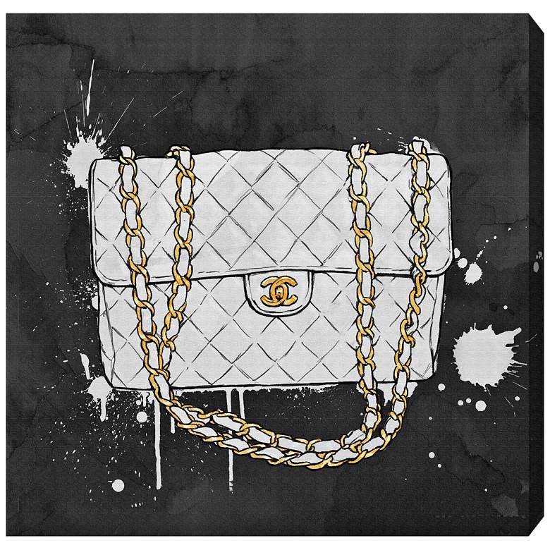 Image 1 Oliver Gal Everything But My White Bag 12" Square Wall Art