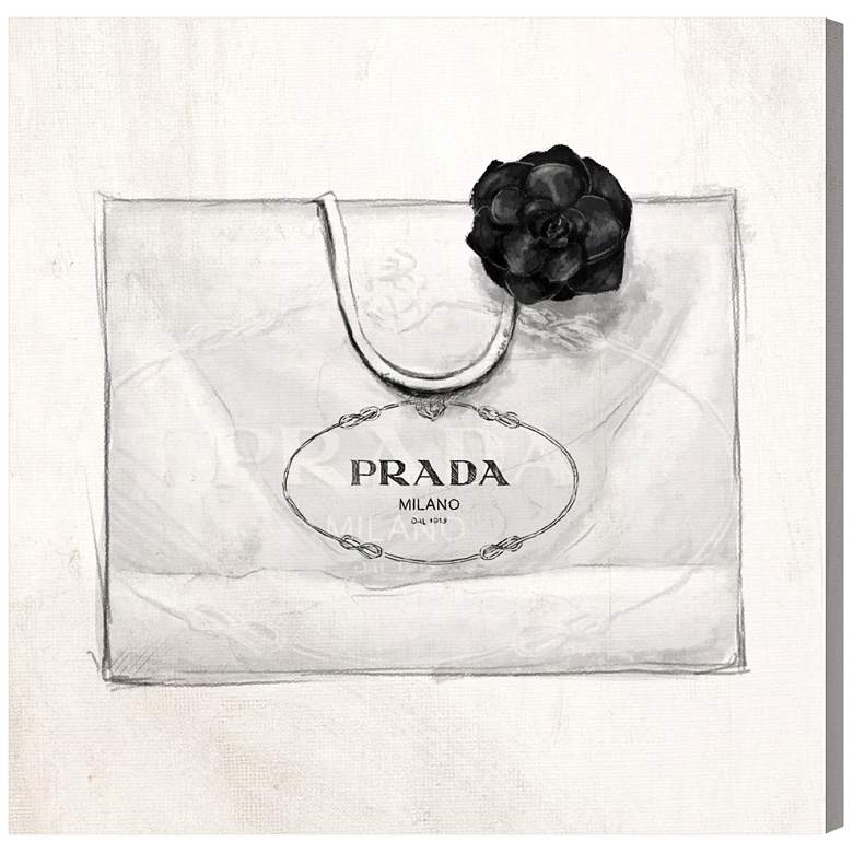 Image 1 Oliver Gal Milano Shopping Bag 12" Square Canvas Wall Art