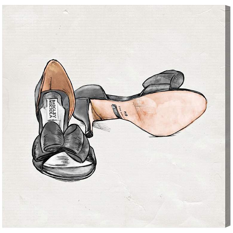 Image 1 Oliver Gal My Classy Shoes 12" Square Canvas Wall Art
