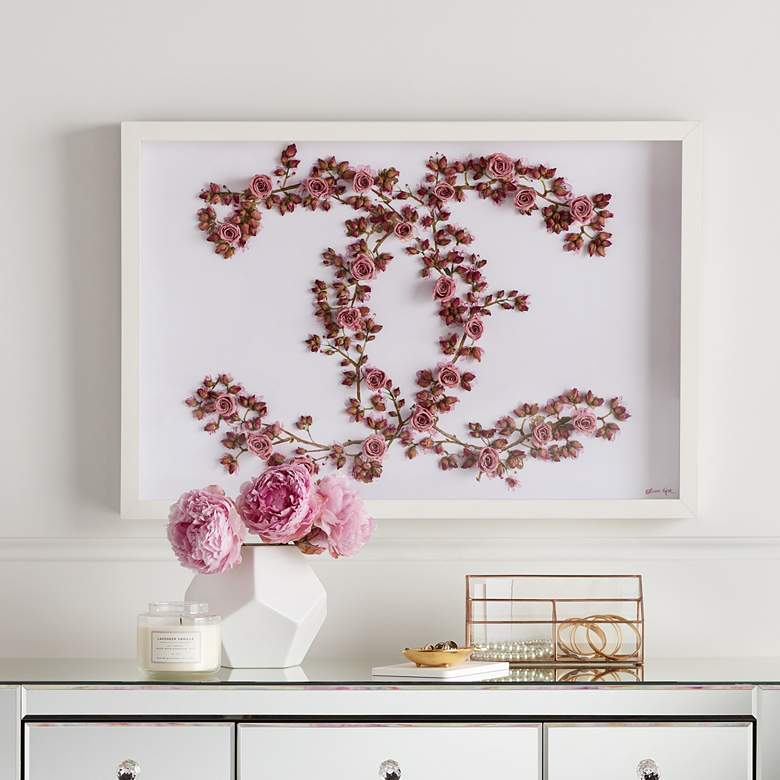 Image 1 Oliver Gal Sakura Love 27" Wide Framed Wall Art