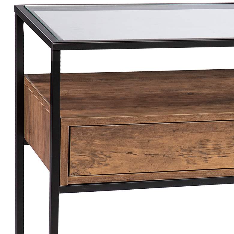 Image 3 Olivern 48" Wide Natural 2-Drawer Console Table more views