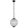 1_Olivia 12" Wide Dark Bronze Crystal Globe Mini Pendant