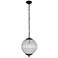 Olivia 12" Wide Dark Bronze Crystal Globe Mini Pendant