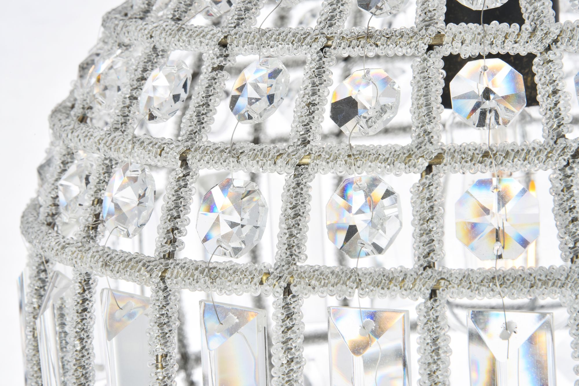 Olivia 12" Wide Dark Bronze Crystal Globe Mini Pendant