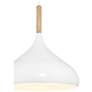 5_Olivia 13" Wide White with Wood Accent Pendant Light more views
