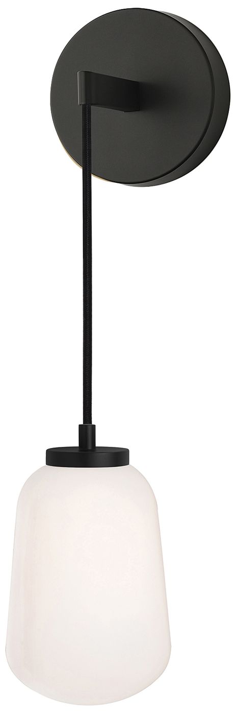 Olivia 15.5" High Black LED Wall Sconce