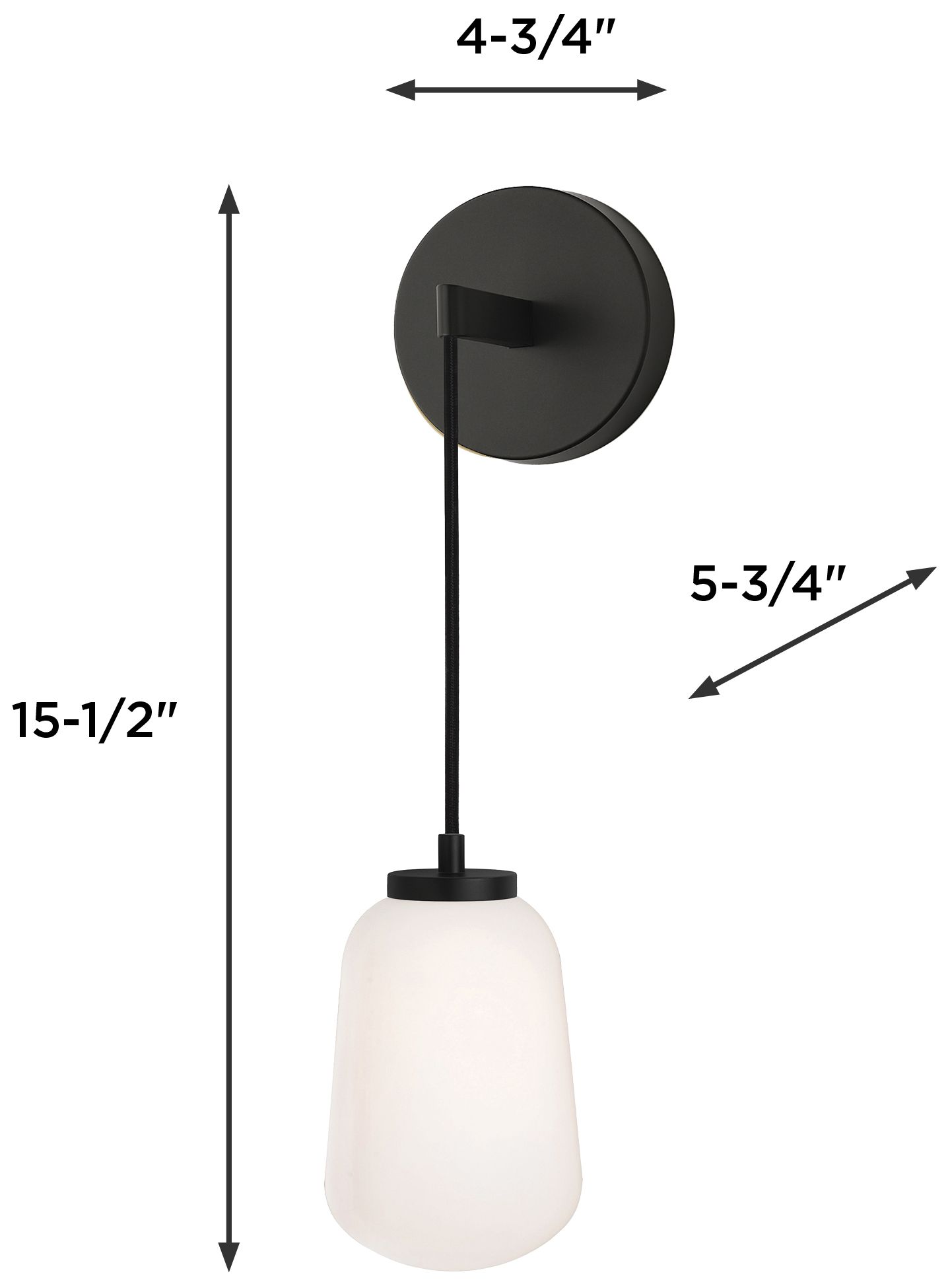 Image 7 Olivia 15.5" High Black LED Wall Sconce more views