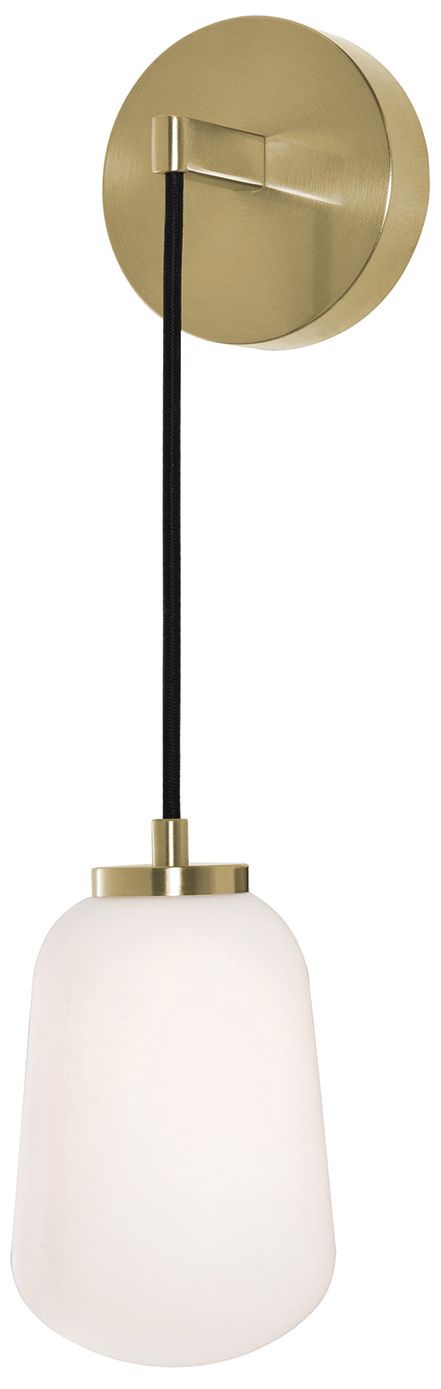 Image 2 Olivia 15.5" High Light Antique Brass LED Wall Sconce