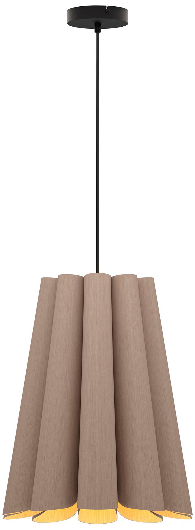 Olivia 15.5" Wide Grey Oak Pendant