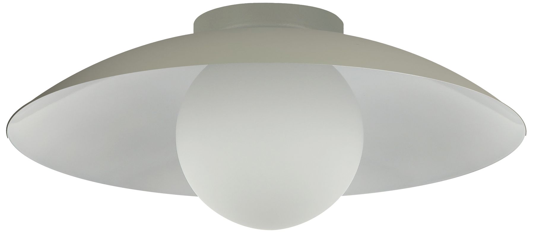 Olivia 16" Wide Matte Linen, White Flush Mount