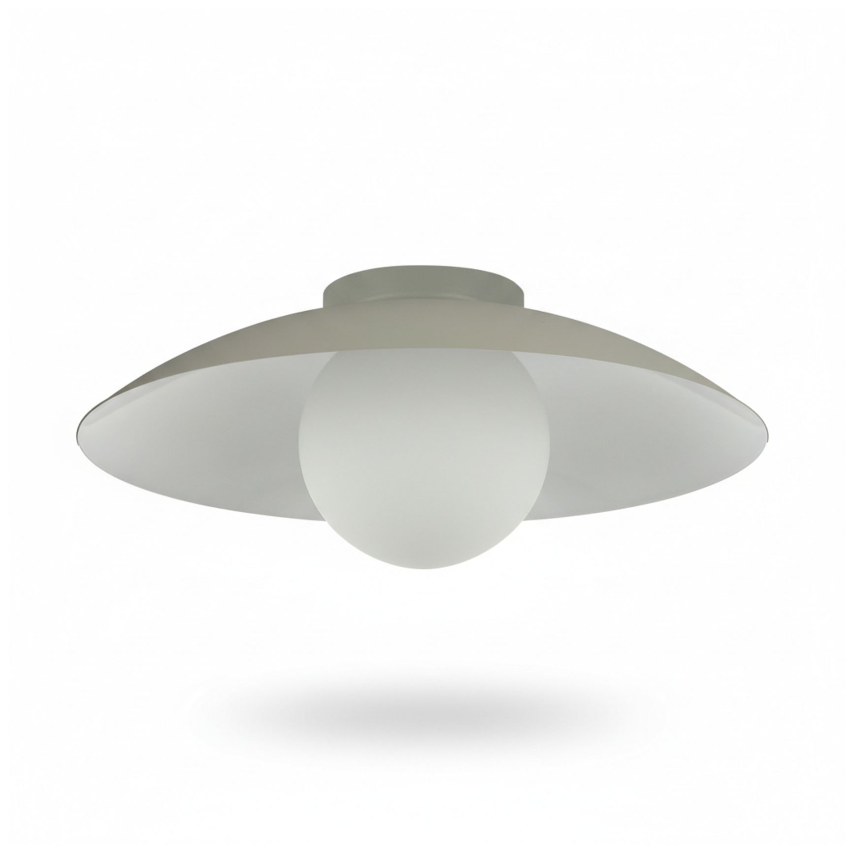 Image 2 Olivia 16" Wide Matte Linen, White Flush Mount more views