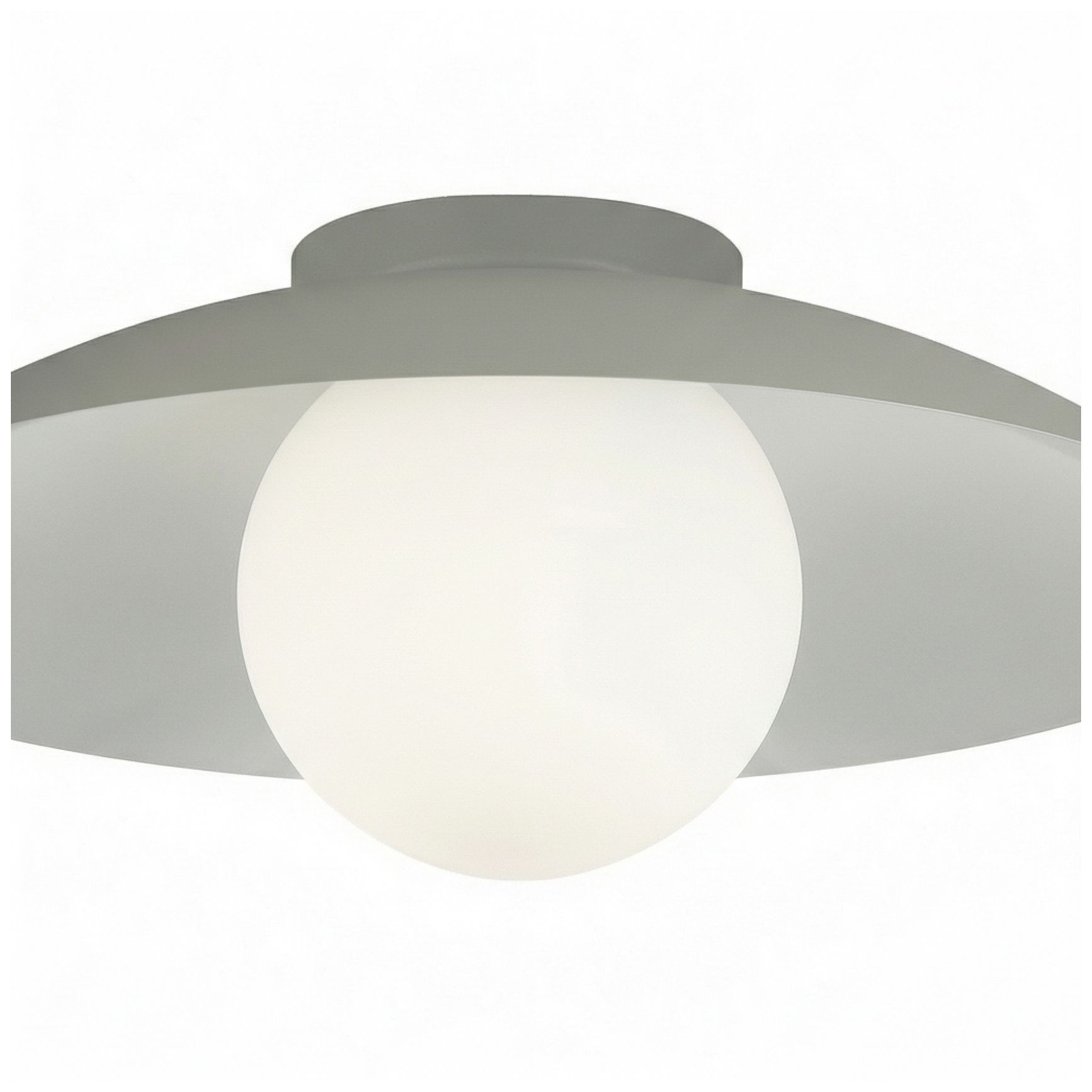 Image 4 Olivia 16" Wide Matte Linen, White Flush Mount more views
