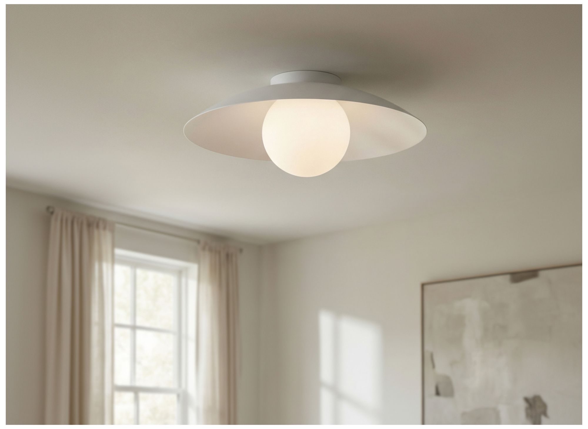 Image 3 Olivia 16" Wide Matte White, White Flush Mount more views