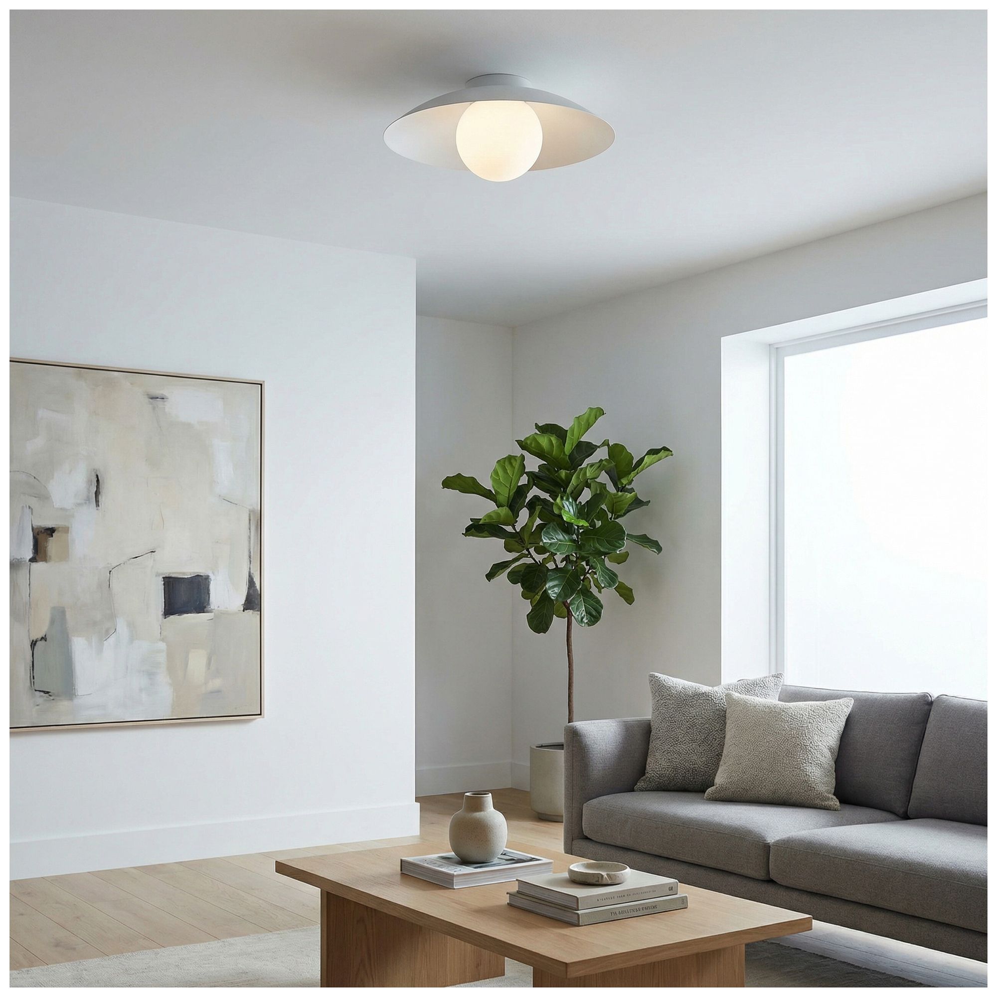 Image 7 Olivia 16" Wide Matte White, White Flush Mount more views