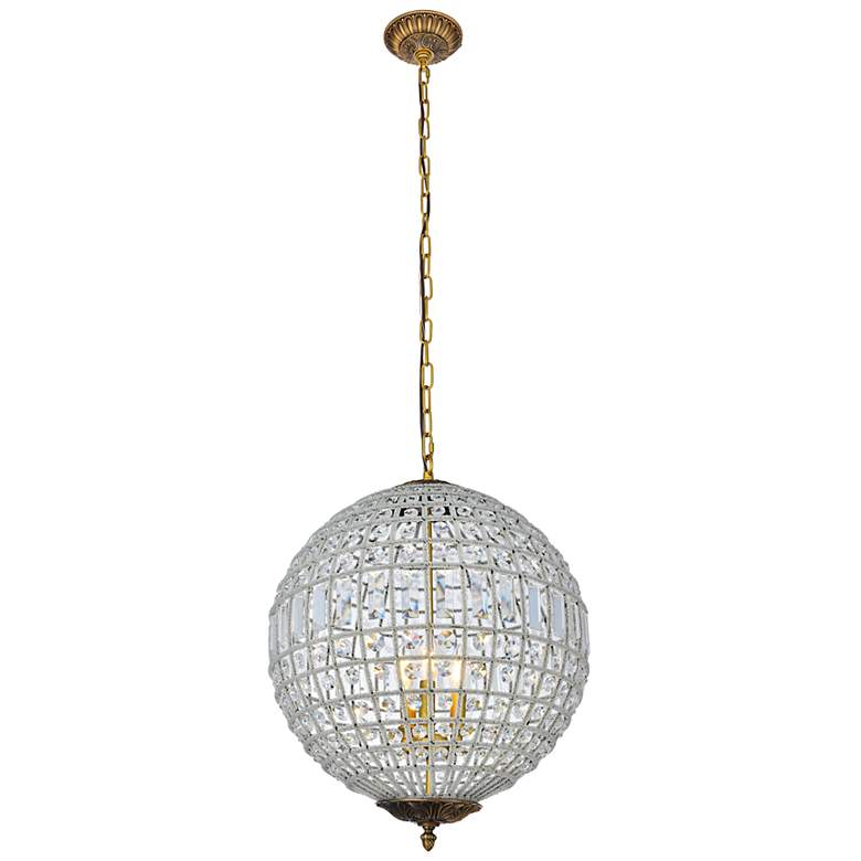 Image 1 Olivia 18" Wide French Gold Orb Pendant Light