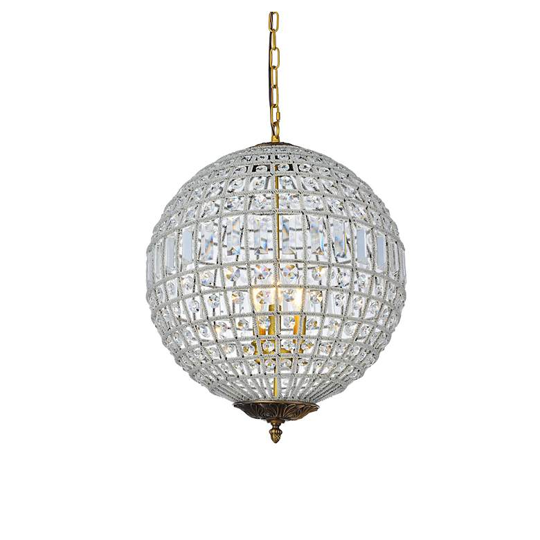 Image 2 Olivia 18" Wide French Gold Orb Pendant Light more views