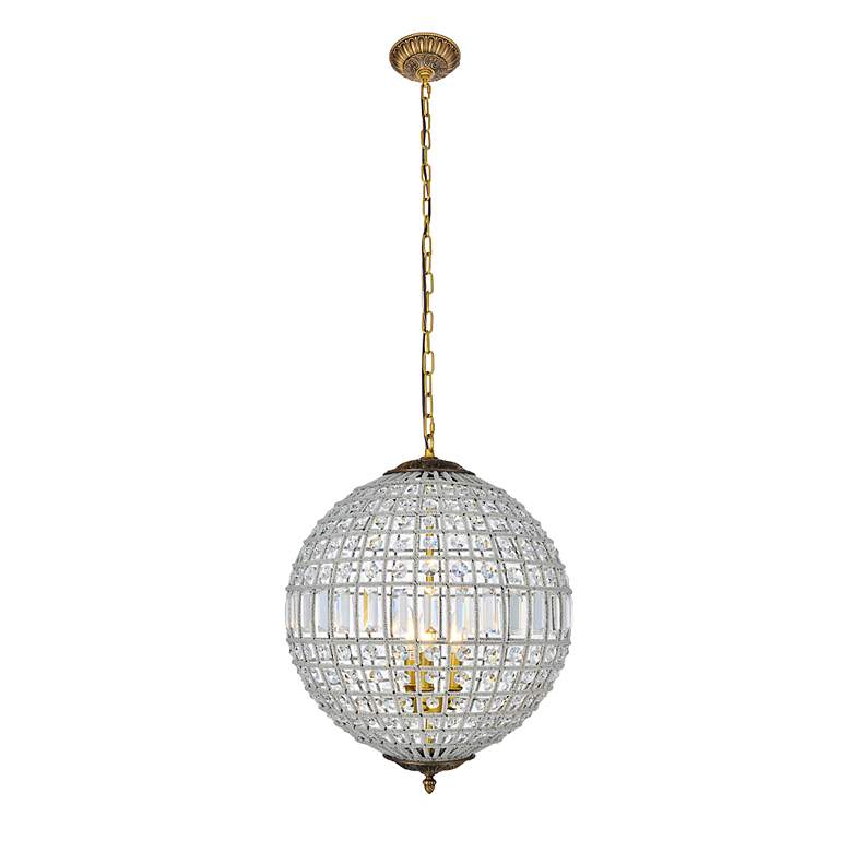 Image 7 Olivia 18" Wide French Gold Orb Pendant Light more views