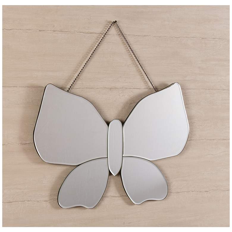 Image 1 Olivia 23 1/2 inch x 15 1/2 inch Butterfly Wall Mirror
