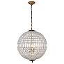3_Olivia 24 1/2" Wide French Gold and Crystal Orb Chandelier