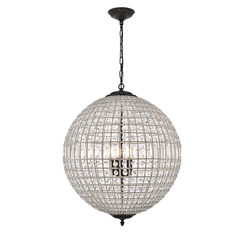 Image 2 Olivia 24" Wide Dark Bronze Orb Pendant Light