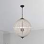 1_Olivia 24" Wide Dark Bronze Orb Pendant Light