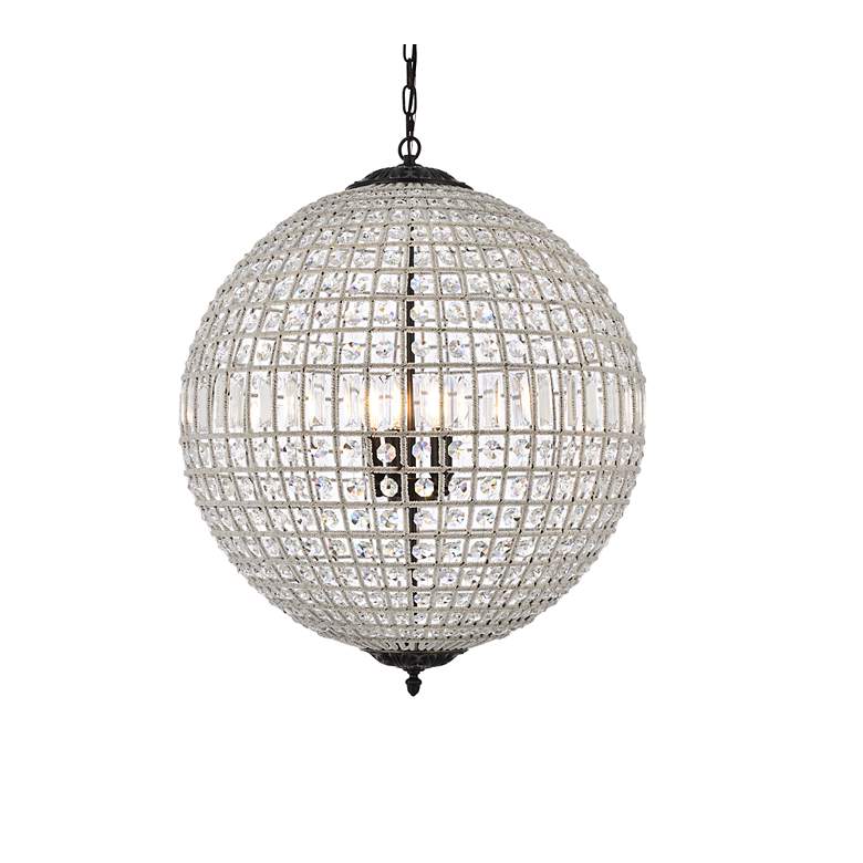 Image 4 Olivia 24" Wide Dark Bronze Orb Pendant Light more views