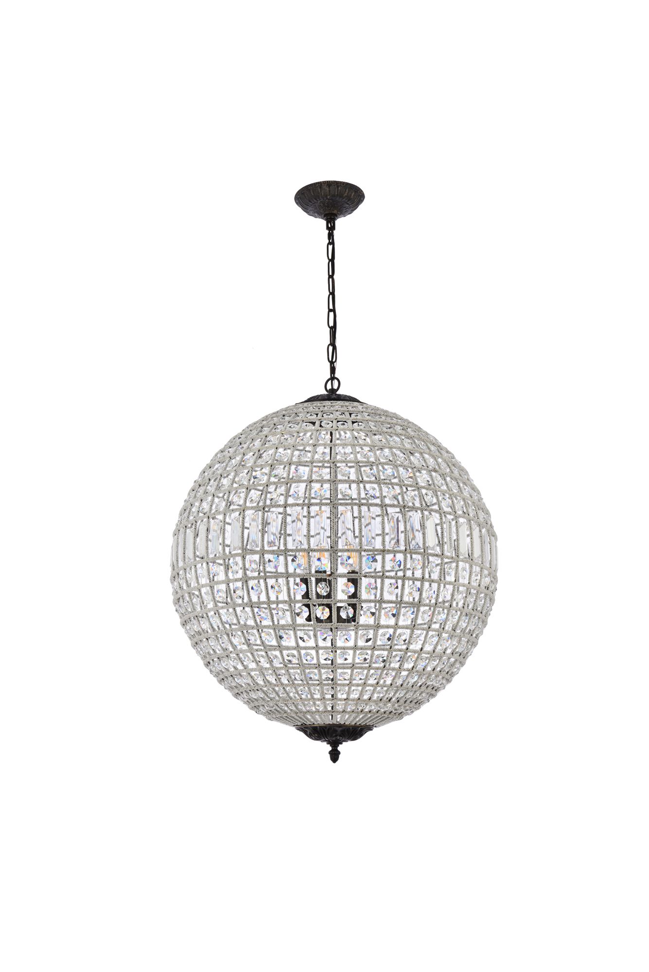 Olivia 24" Wide Dark Bronze Orb Pendant Light