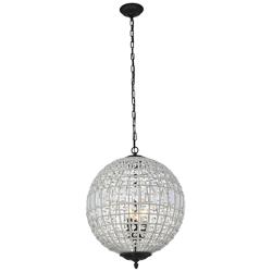 Olivia 3 Lt Dark Bronze Pendant Clear