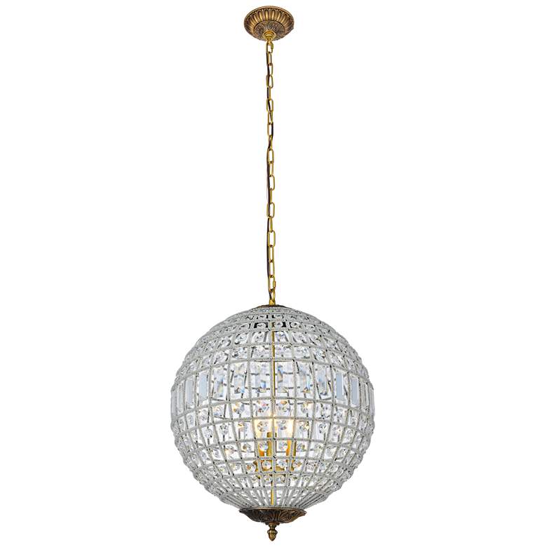 Image 1 Olivia 3 Lt French Gold Pendant Clear