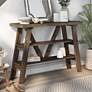 1_Olivia 47 1/4" Wide Reclaimed Oak 2-Shelf Console Table