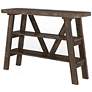 4_Olivia 47 1/4" Wide Reclaimed Oak 2-Shelf Console Table more views