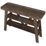 5_Olivia 47 1/4" Wide Reclaimed Oak 2-Shelf Console Table more views